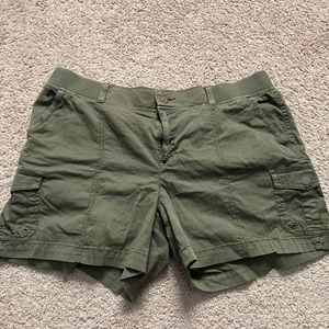 Green cargo shorts